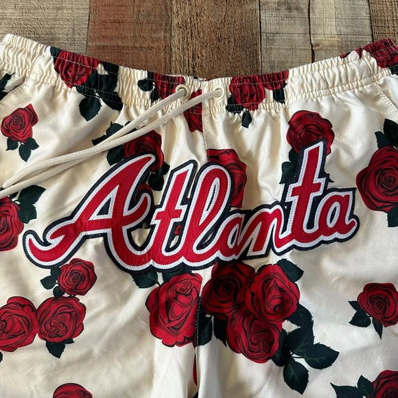 Pro Standard MLB Atlanta Braves Mens Mesh Lined Floral Rose 1995 World Series -L - Picture 2 of 12